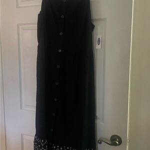 Old Navy Black Strapless Dress with White Accents